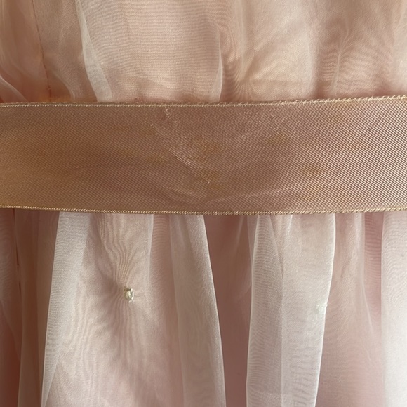 VINTAGE pink dress with gauze overlay - Picture 4 of 4